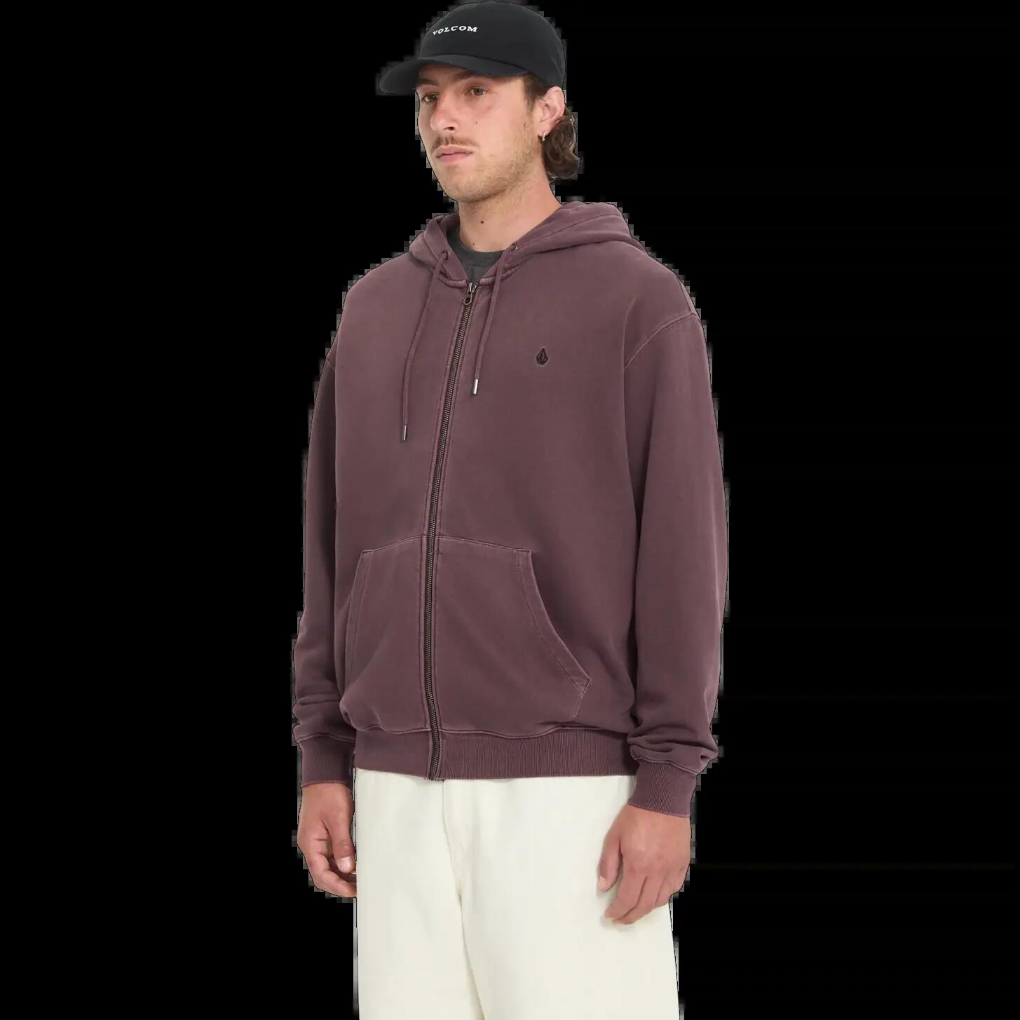 Sweat à capuche zippé Volcom SINGLE STONE TW ZIP Bleu Clair 3/5