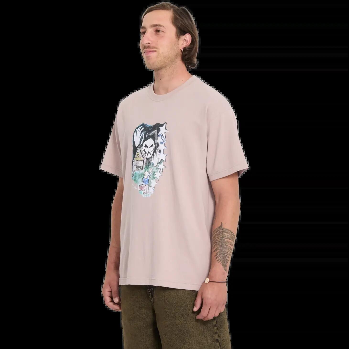 T-shirt Volcom FA ISSAM AUPTEL Castanho Casca 3/4