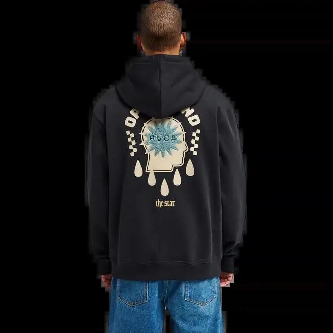 Sweatshirt com capuz Rvca The Star Preto 2/6