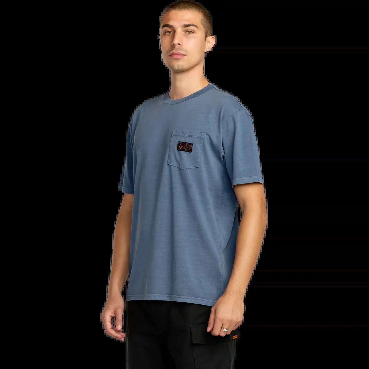 Volcom Workwear Certified T-Shirt Blau Waschung 3/7