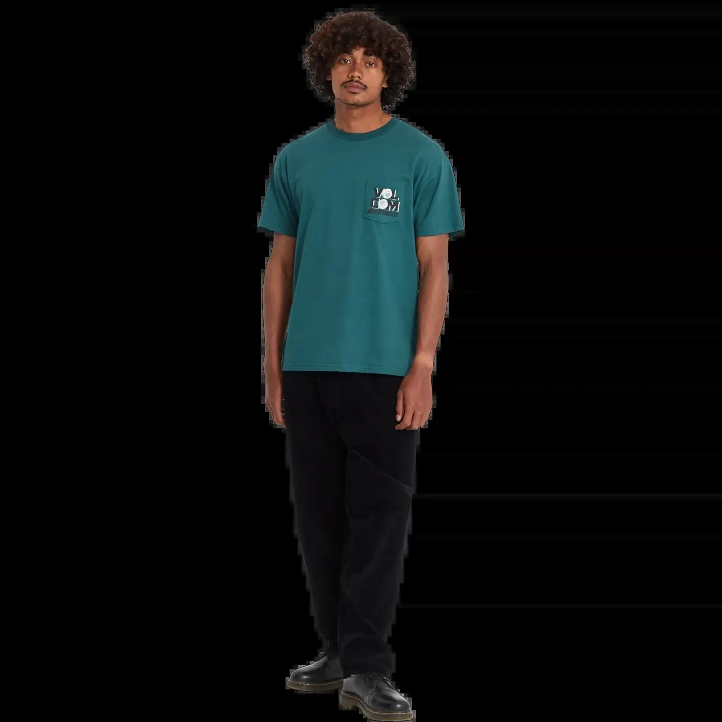 T-shirt Volcom PARTED OUT POCKET SST Vert Fusil 6/6