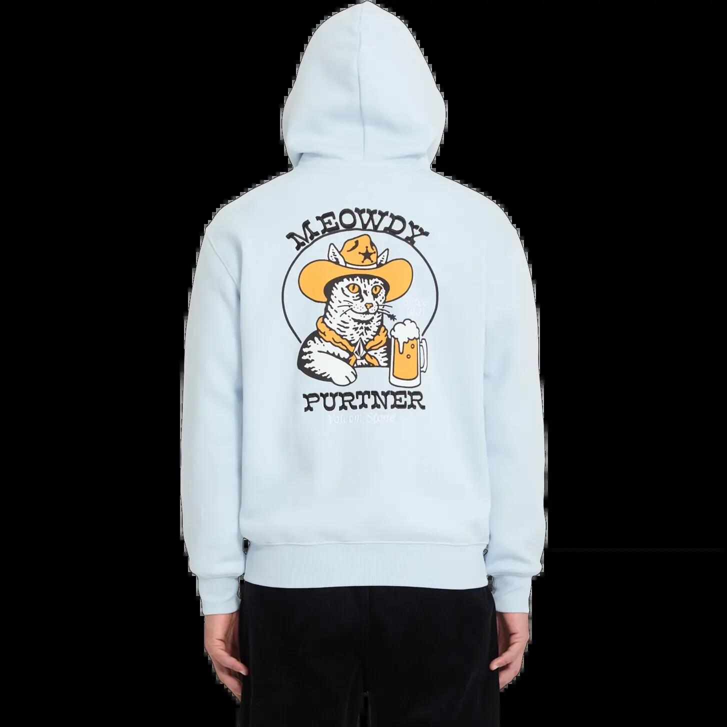 Sweat à capuche Volcom NODER PO Bleu clair 5/8