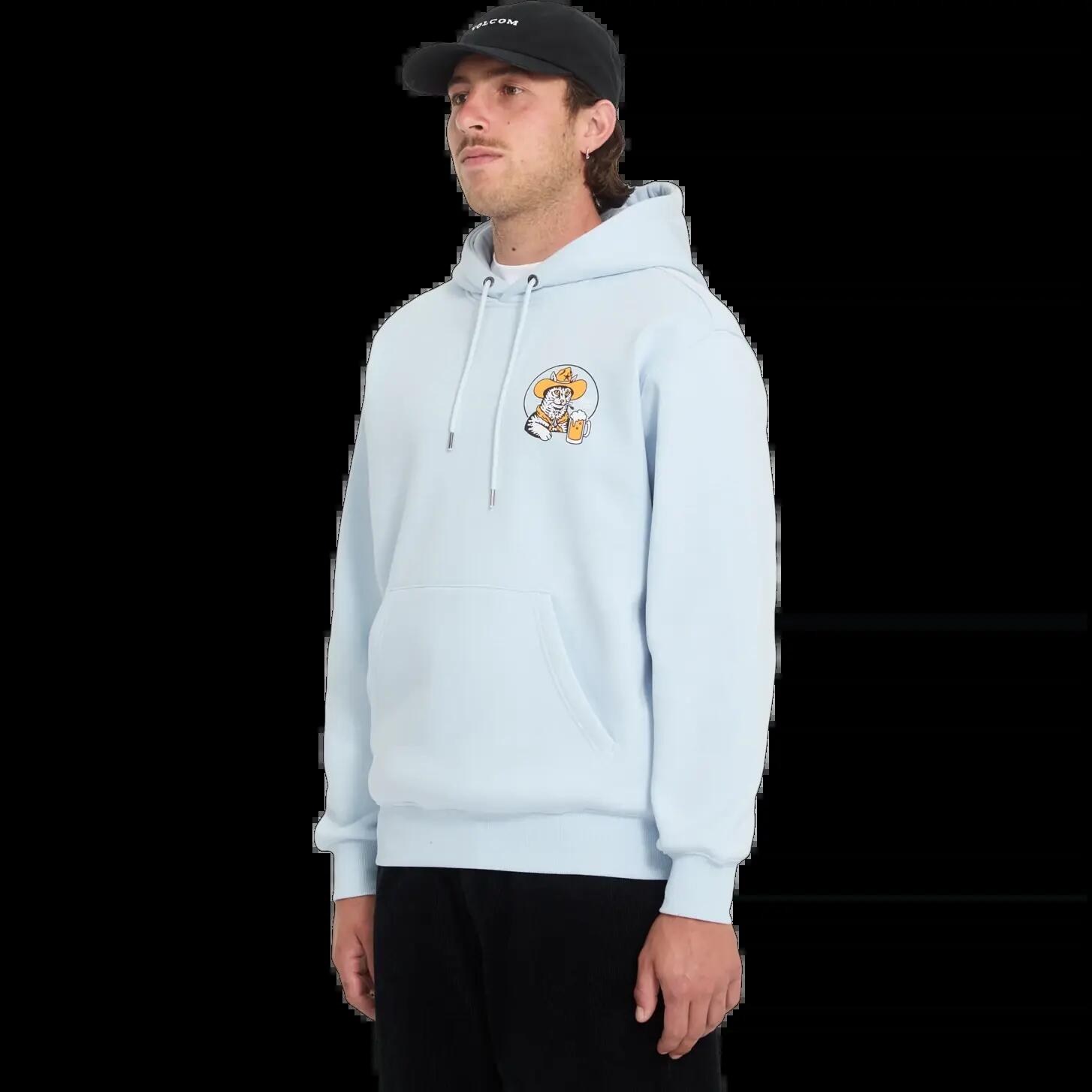 Sweat à capuche Volcom NODER PO Bleu clair 3/8