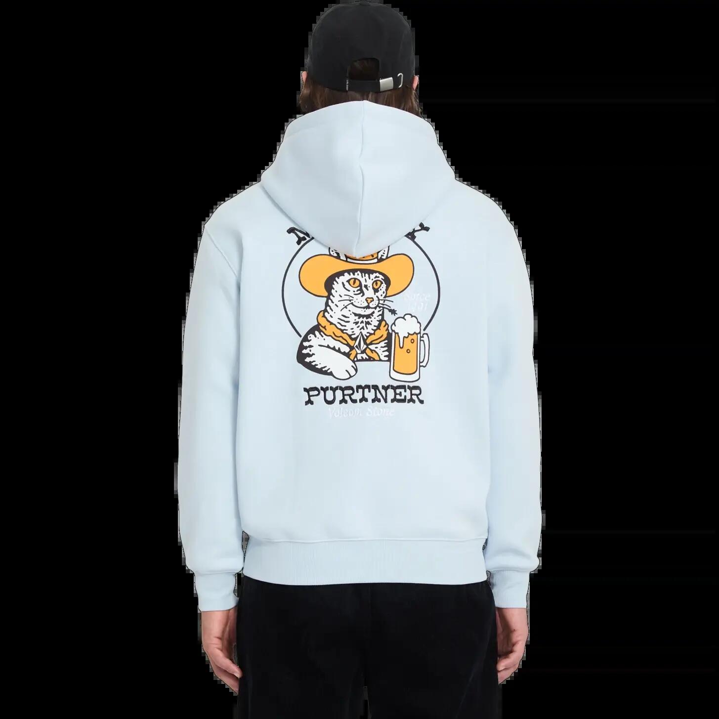Sweat à capuche Volcom NODER PO Bleu clair 2/8