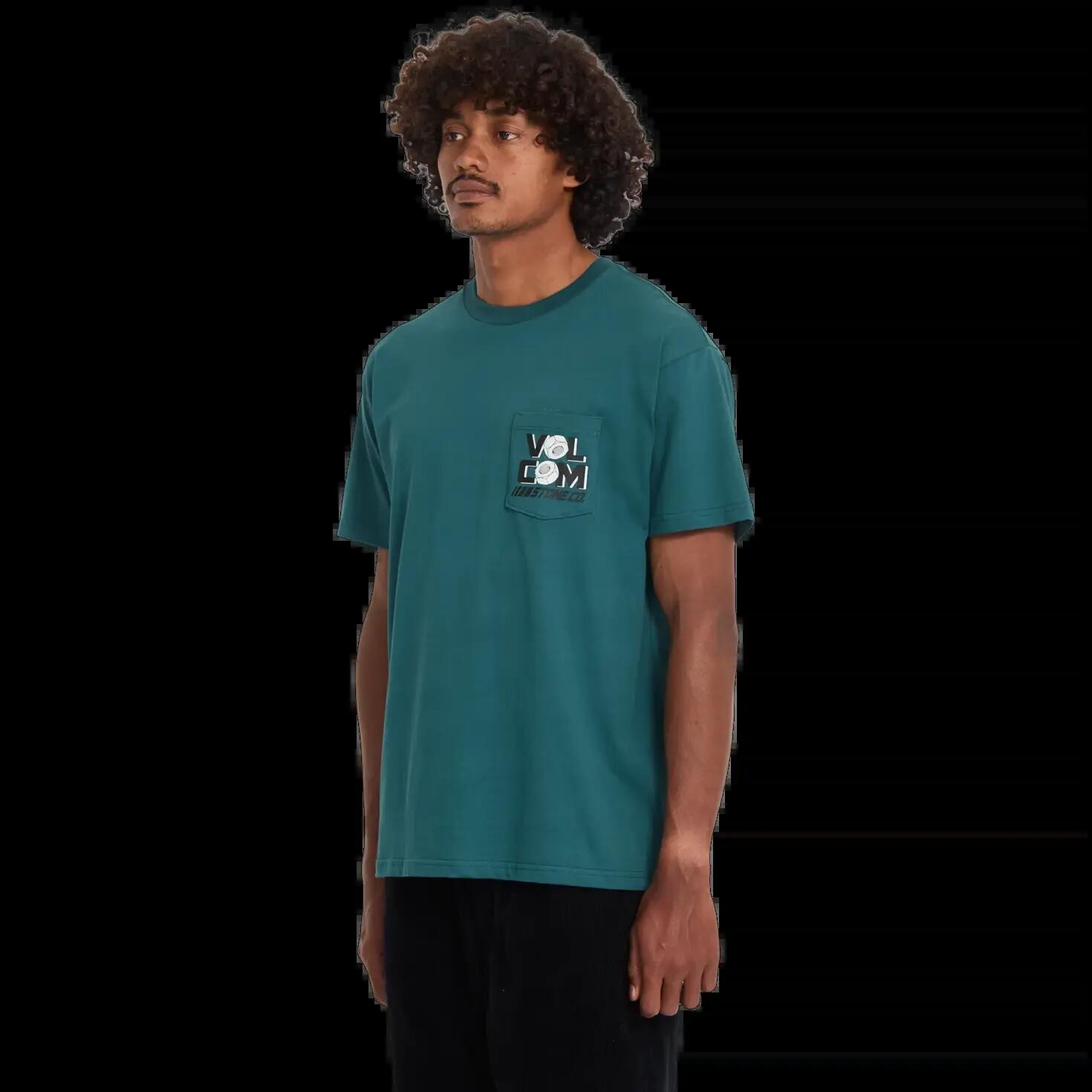 T-shirt Volcom PARTED OUT POCKET SST Vert Fusil 3/6