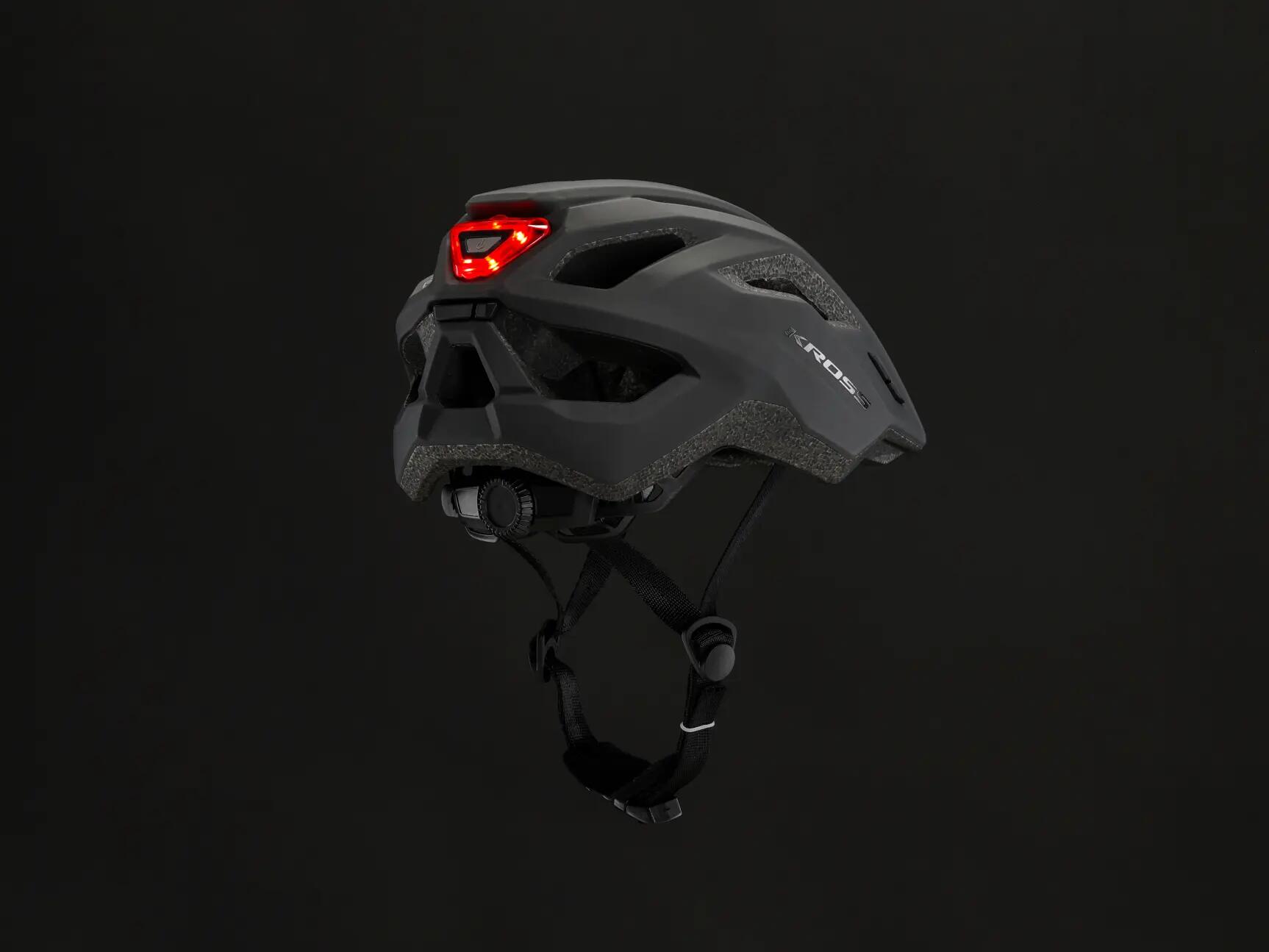 Czarny kask rowerowy dziecięcy KROSS STRATUS 7/7