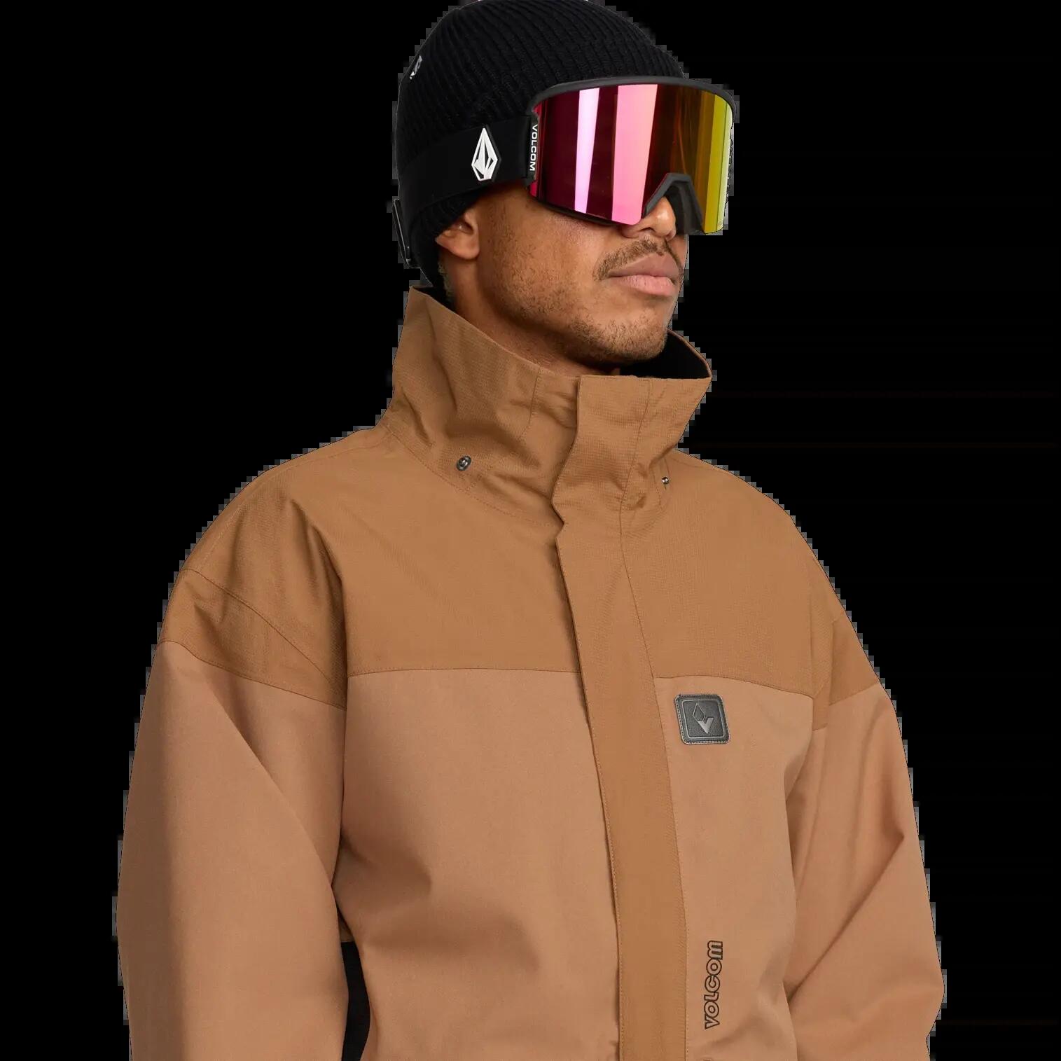 Casaco com capuz de snowboard Volcom Kleveland Marrón Terra 8/8