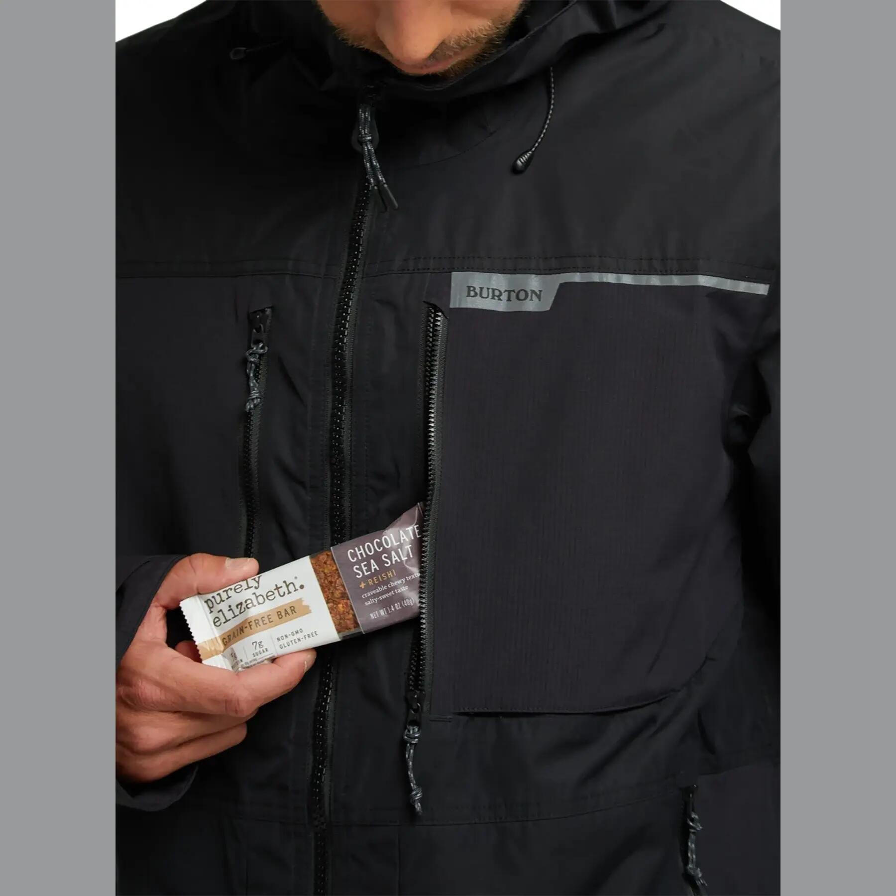 Casaco de snowboard com capuz e zíper Burton Frostner Preto 7/8