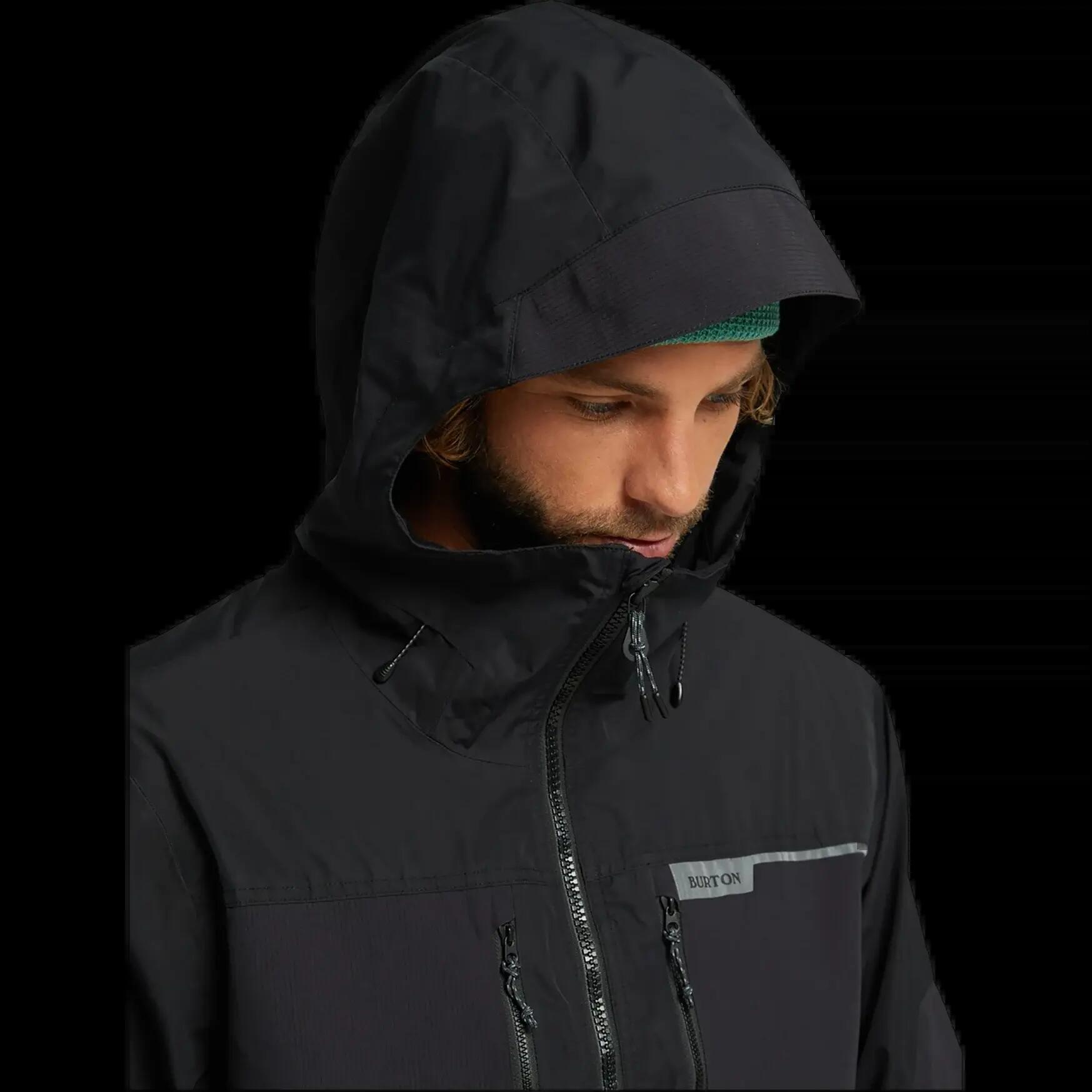 Casaco de snowboard com capuz e zíper Burton Frostner Preto 6/8