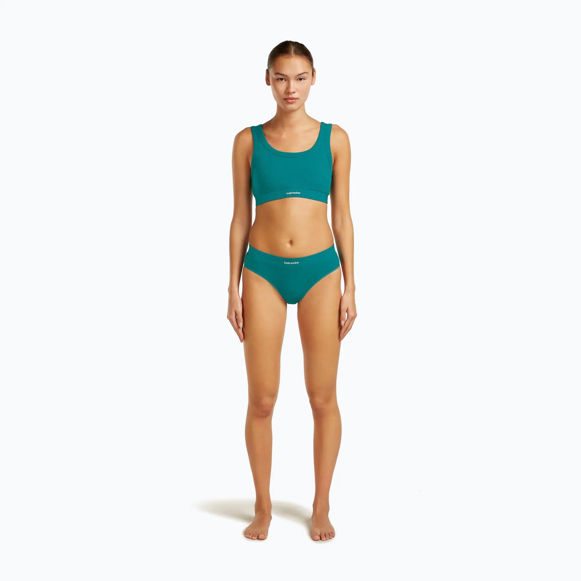 icebreaker Merino Rib Lotus thermal bra 2/5