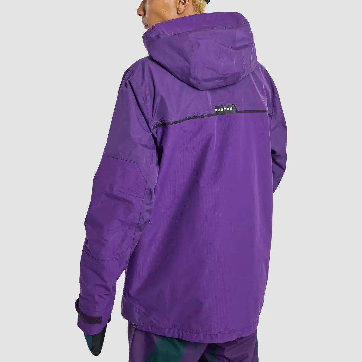Casaco de snowboard com capuz e zíper Burton Frostner 2L Roxo Imperial 2/4