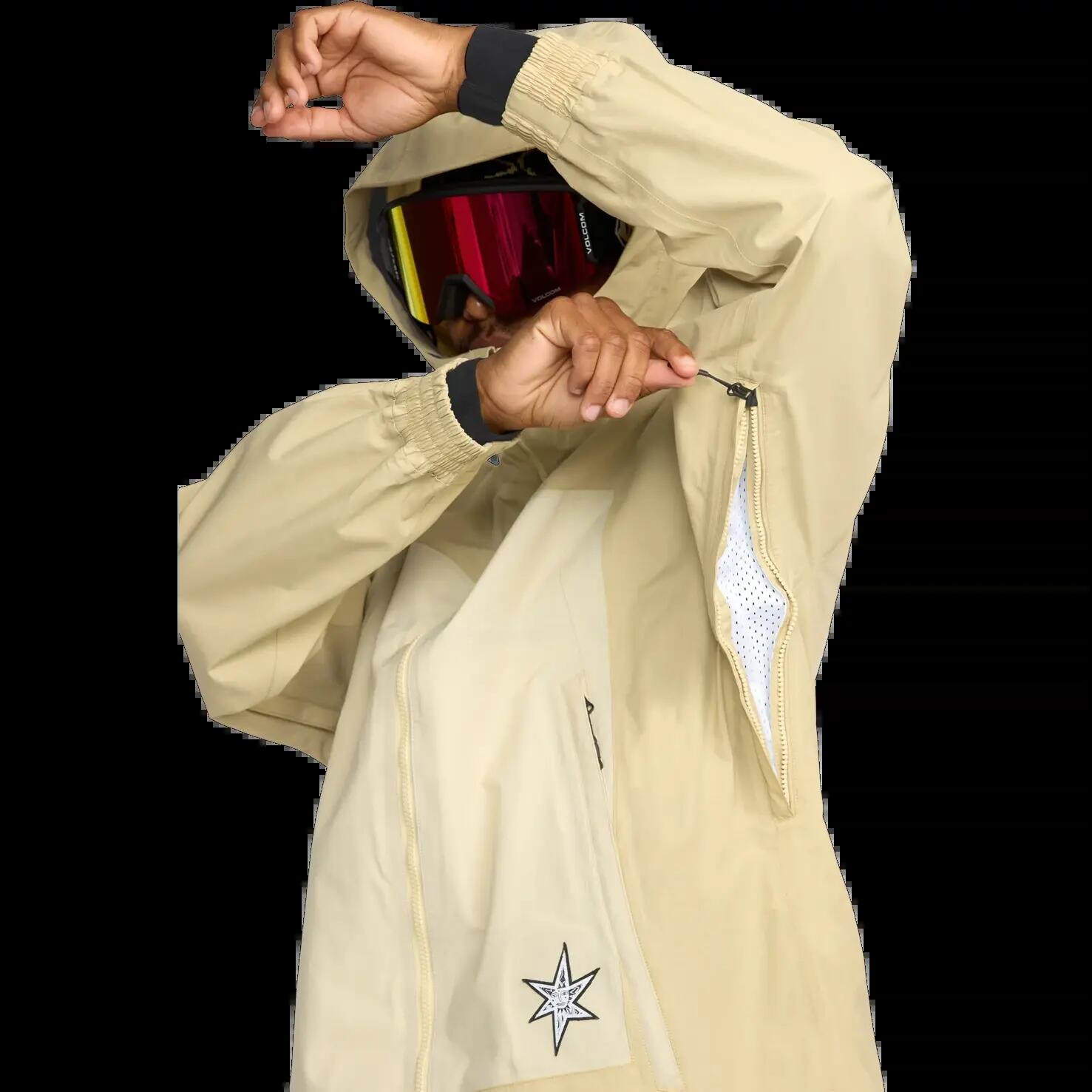 Casaco de snowboard com capuz Volcom ARTHUR 3L Verde Feto 6/8
