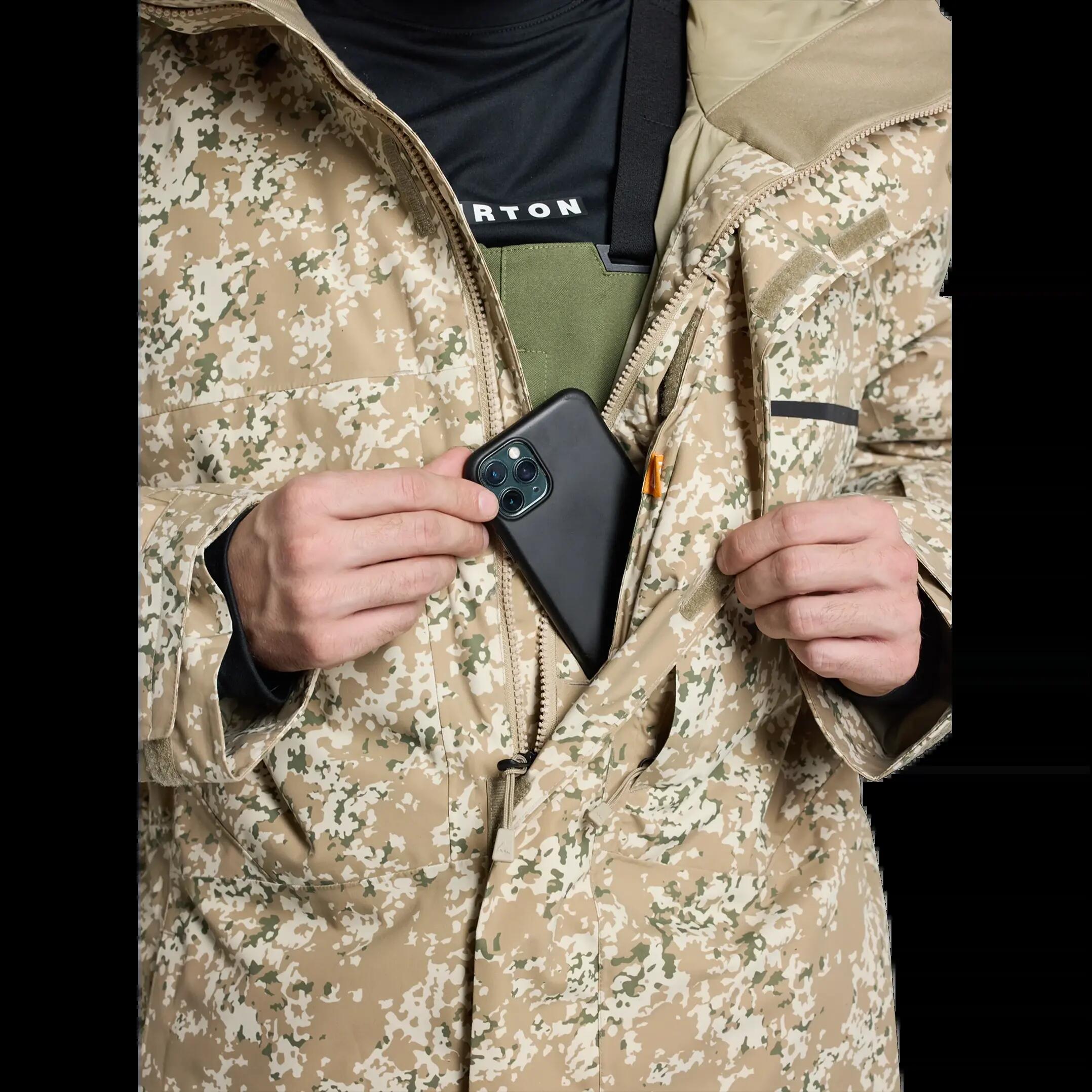 Casaco de snowboard com capuz e fecho Burton Covert 2.0 Camuflagem de Neve 7/8