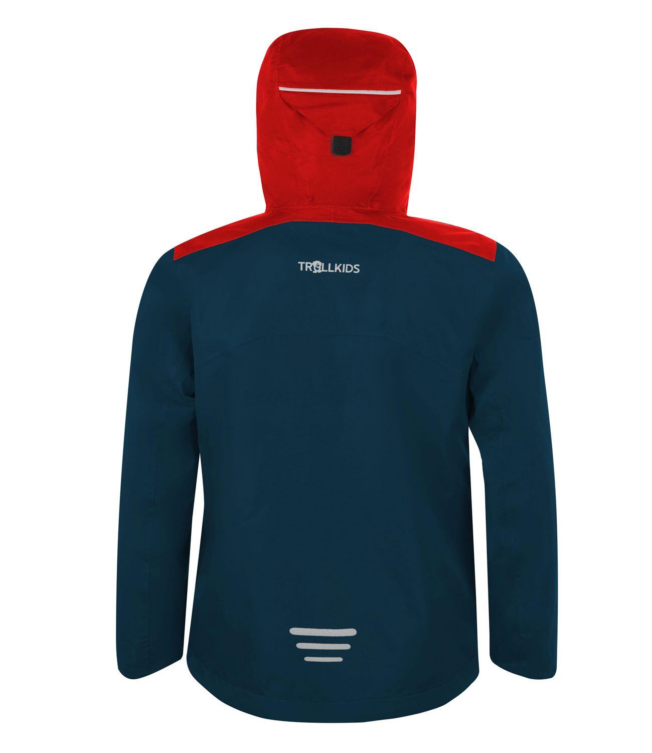Veste de pluie Bergen pour enfants Imperméable rouge clair / bleu 2/4