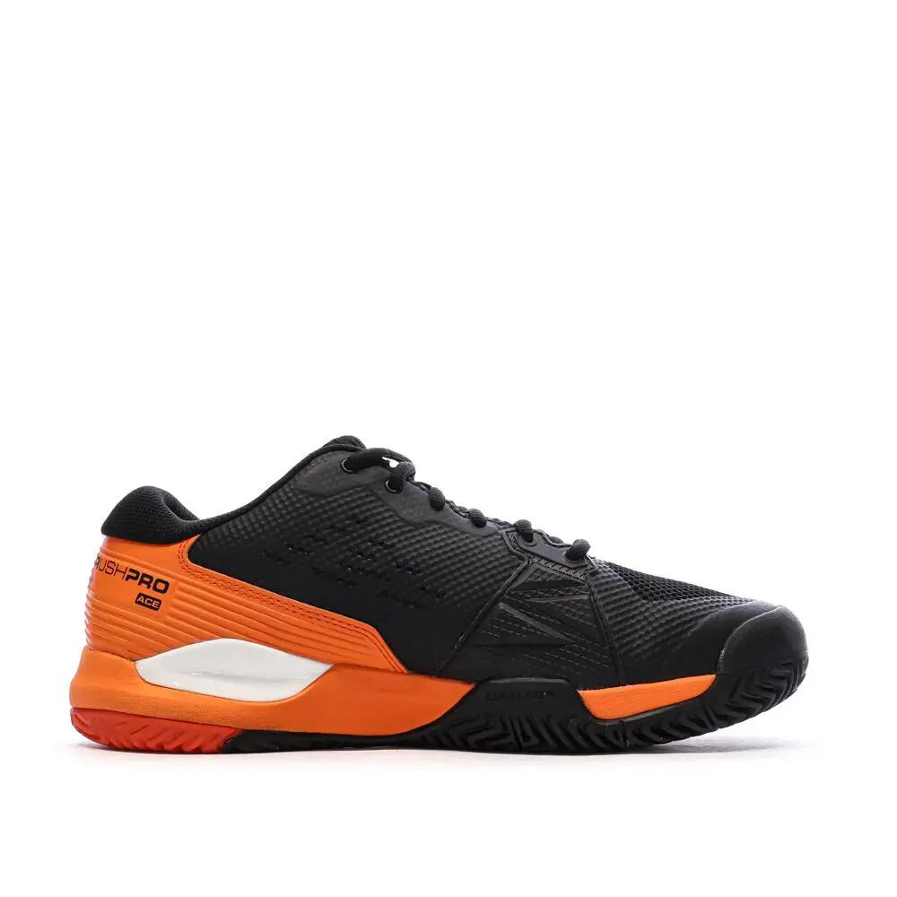 Men's Wilson Rush Pro Black/Orange Tennis Shoes 3/7