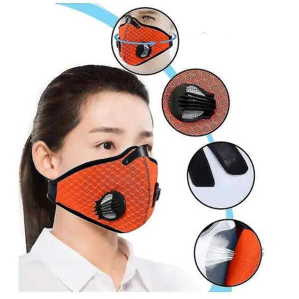 Masque de cyclisme antibactérien anti-poussière, masque de sport à charbon actif 4/5
