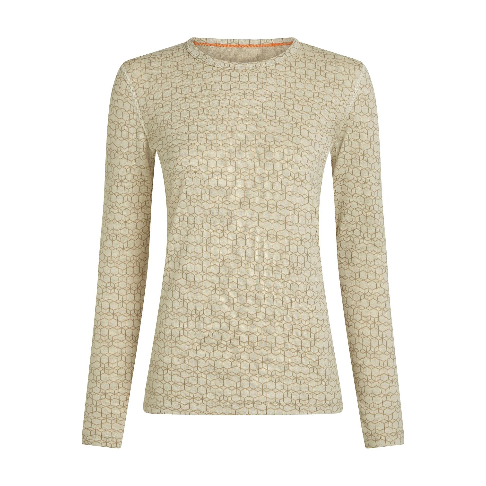 T-shirt thermique femme Icebreaker Merino 260 Tech Vertex Crewe Undyed/Cumin 6/6