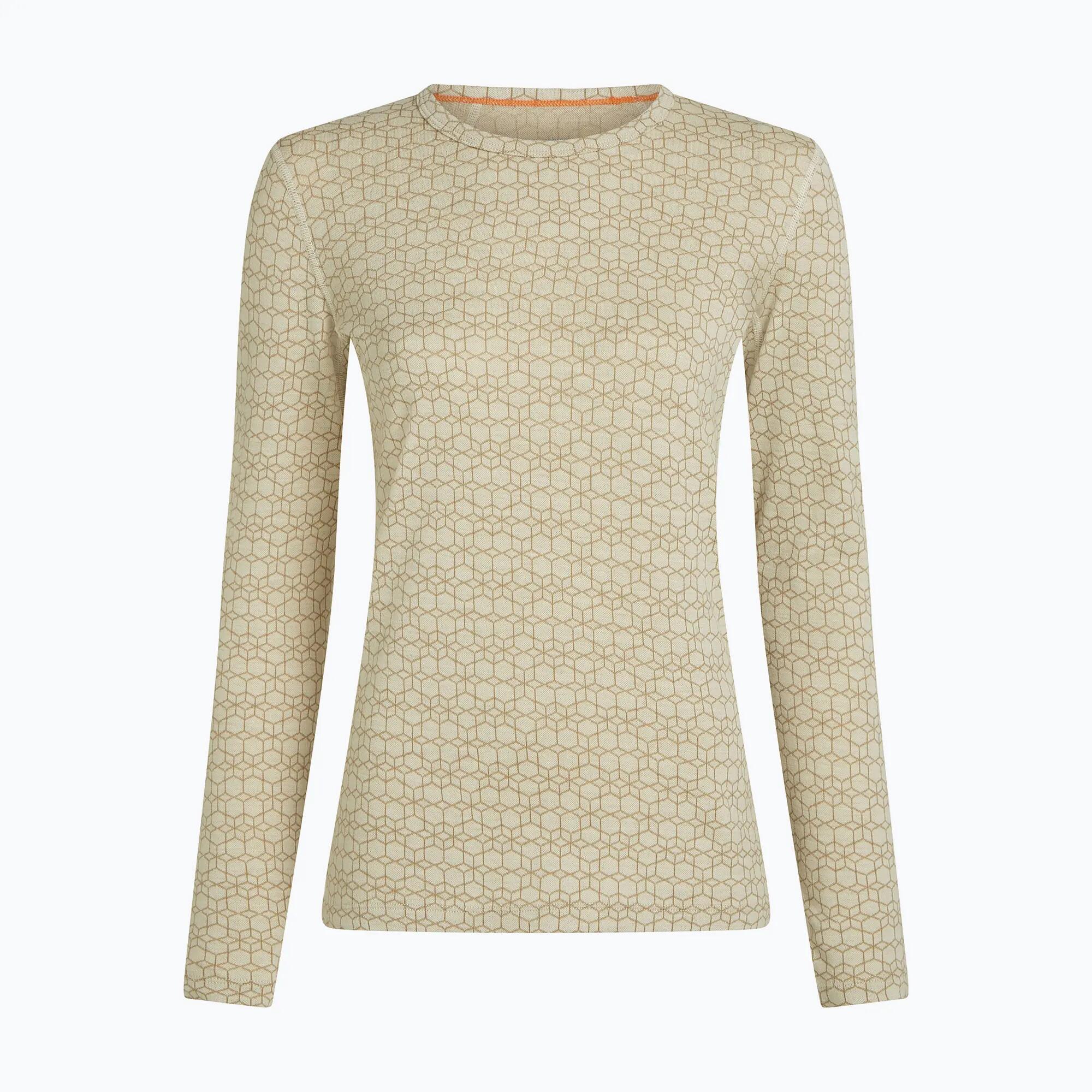 T-shirt thermique femme Icebreaker Merino 260 Tech Vertex Crewe Undyed/Cumin 5/6