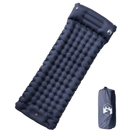 Matelas camping auto-gonflant 1 place vidaXL avec oreiller