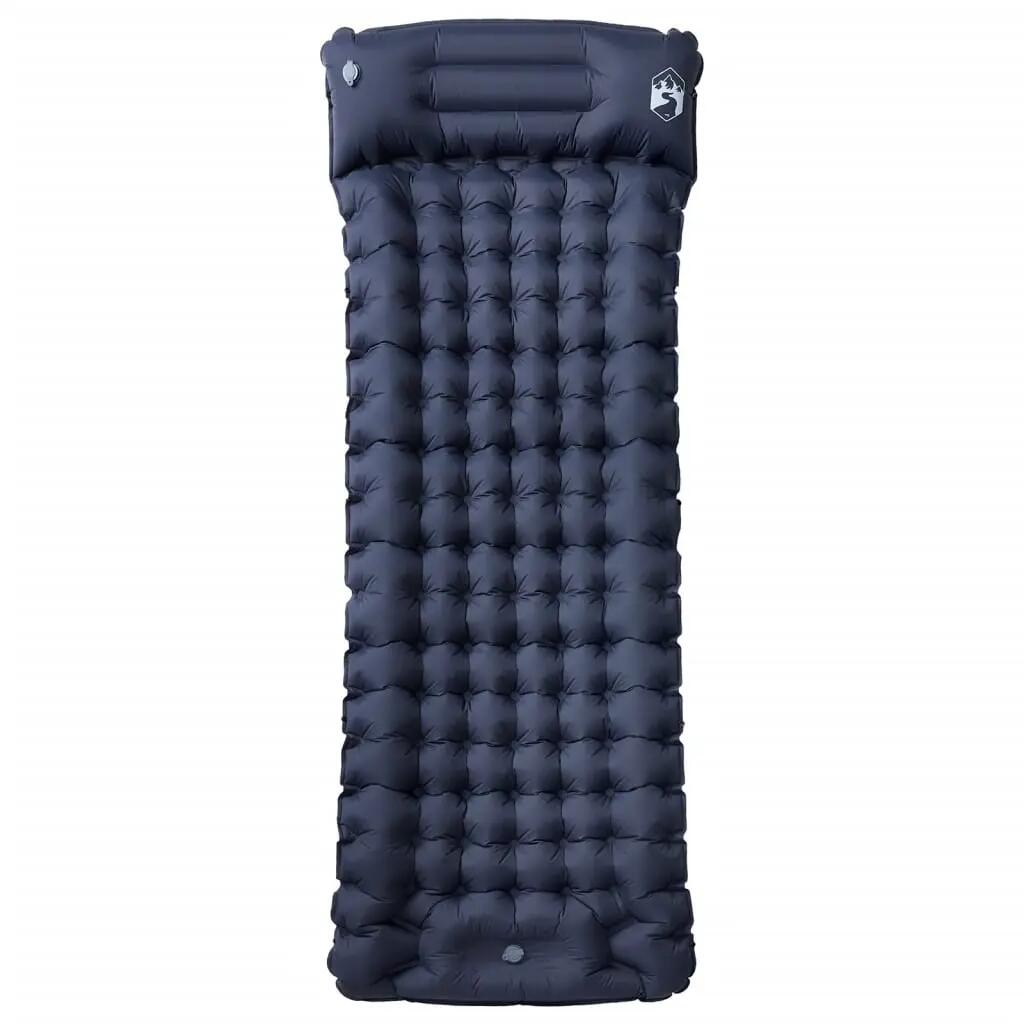 Matelas camping auto-gonflant 1 place vidaXL avec oreiller 2/6