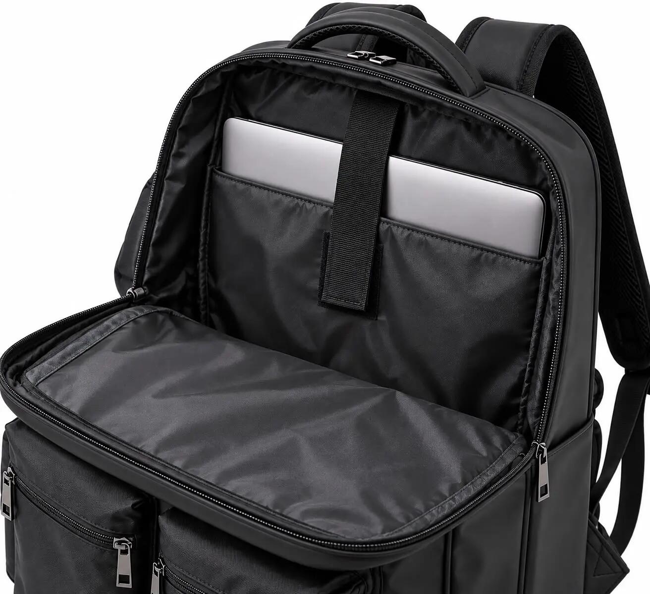 DUŻY PLECAK PODRÓŻNY DO SAMOLOTU 34 L NA LAPTOPA CZARNY NORLÄNDER TWILL 6/7