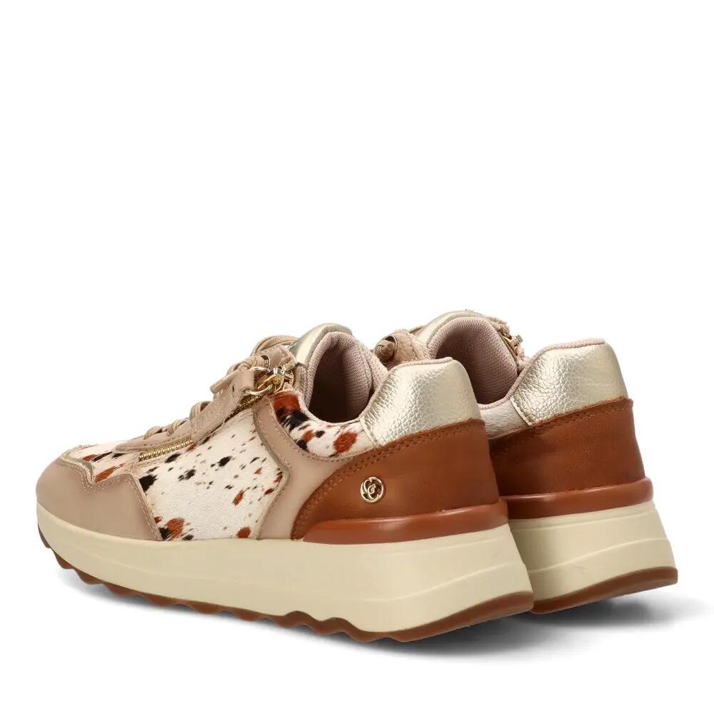 Deportivas Casual Mujer Suela Plana - Modelo 164360 Beige 4/6