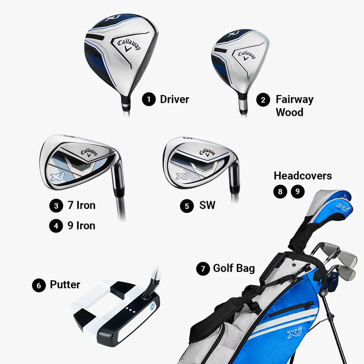 Callaway Golf XJ-2 Junior 2026 (7–9 anos), Conjunto de golfe para crianças 2/10