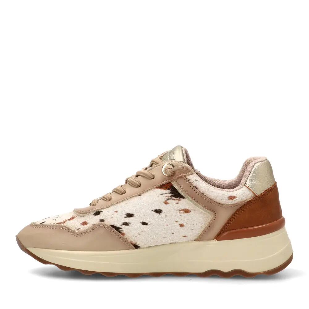 Deportivas Casual Mujer Suela Plana - Modelo 164360 Beige 3/6
