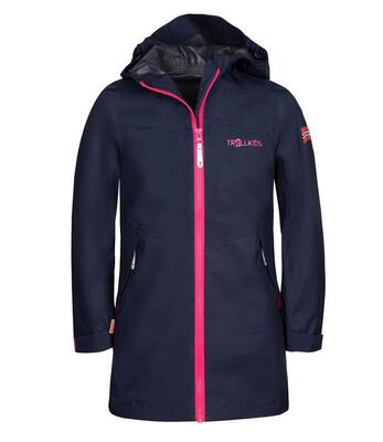 Mädchen Regenmantel Lillehammer Maulbeere/Pfirsich