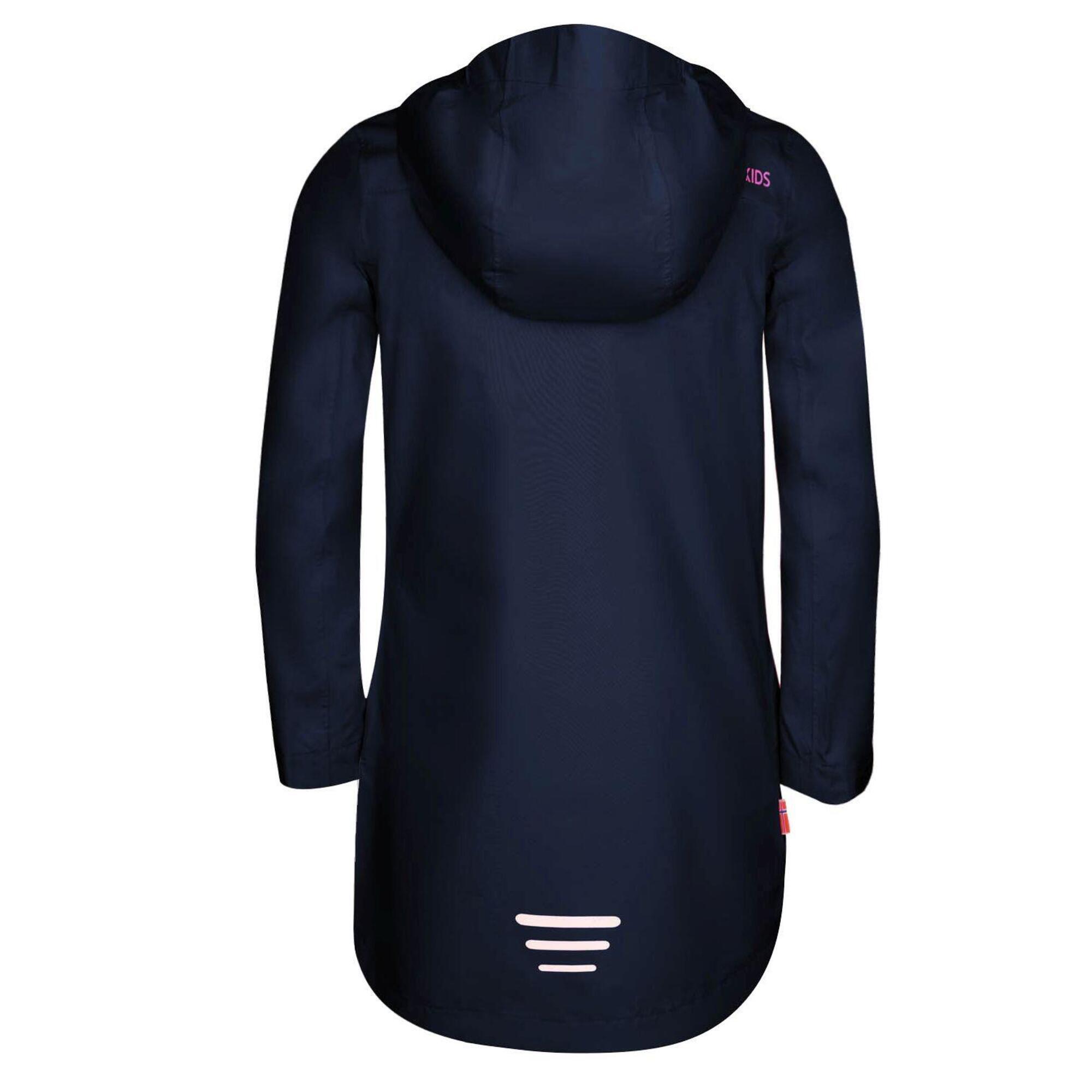 Mackintosh da bambina Lillehammer blu navy/magenta