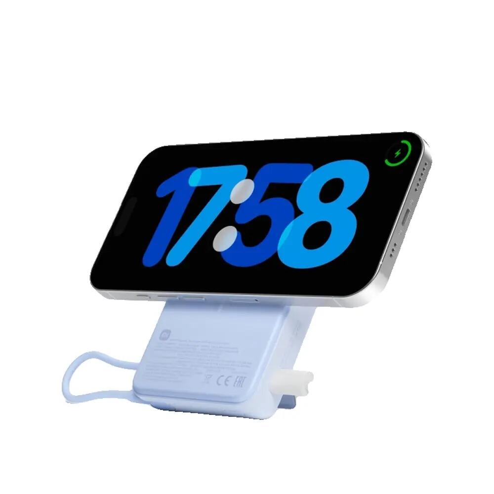 Chargeur portable Xiaomi Power Bank Magnétique 10000 avec support intégré Bleu 9/10