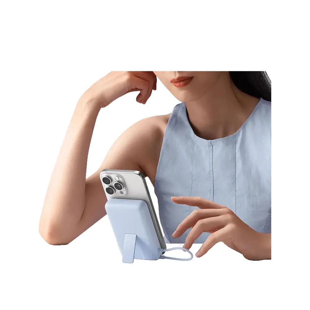Chargeur portable Xiaomi Power Bank Magnétique 10000 avec support intégré Bleu 5/10