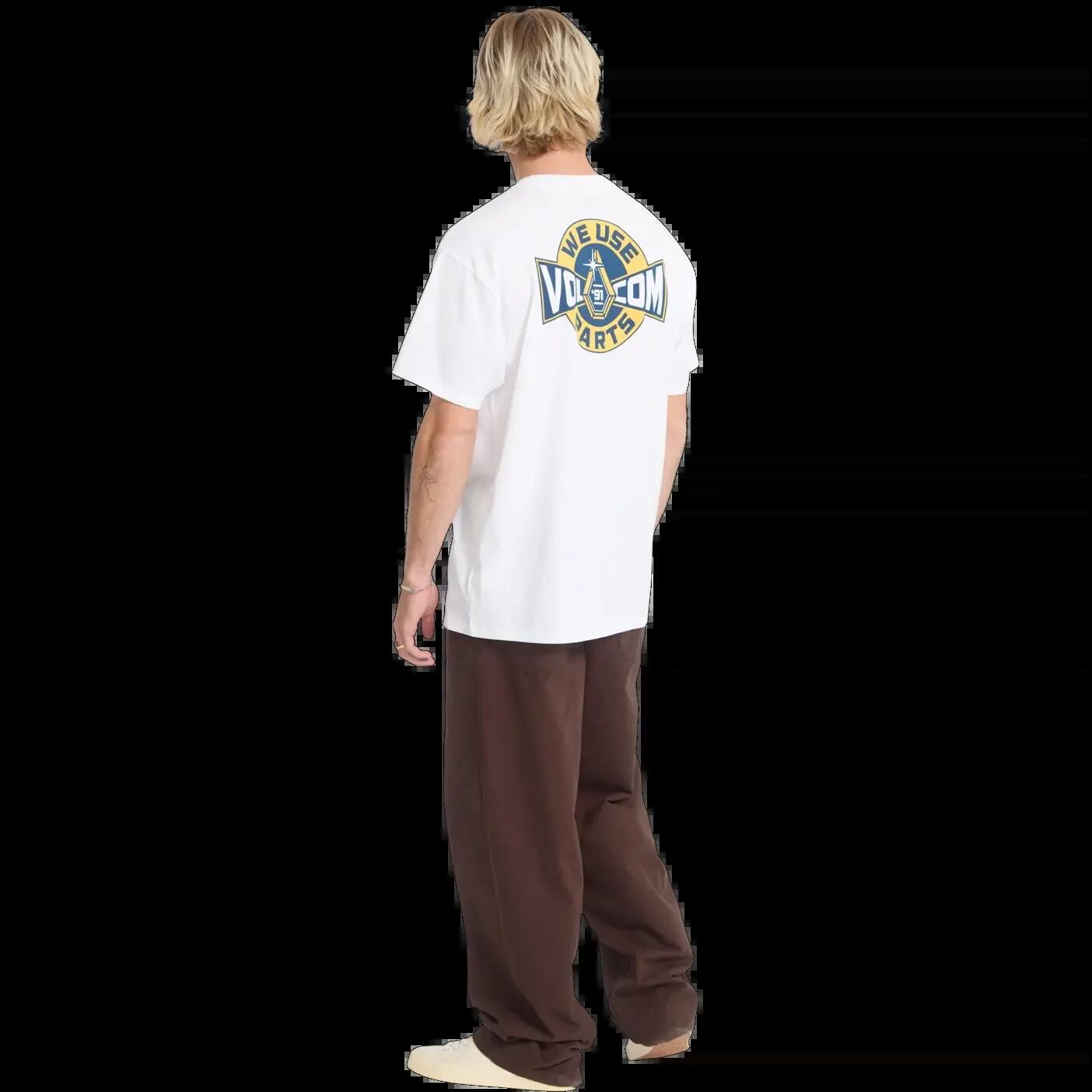 T-shirt Volcom PARTED OUT POCKET SST Blanc 5/6