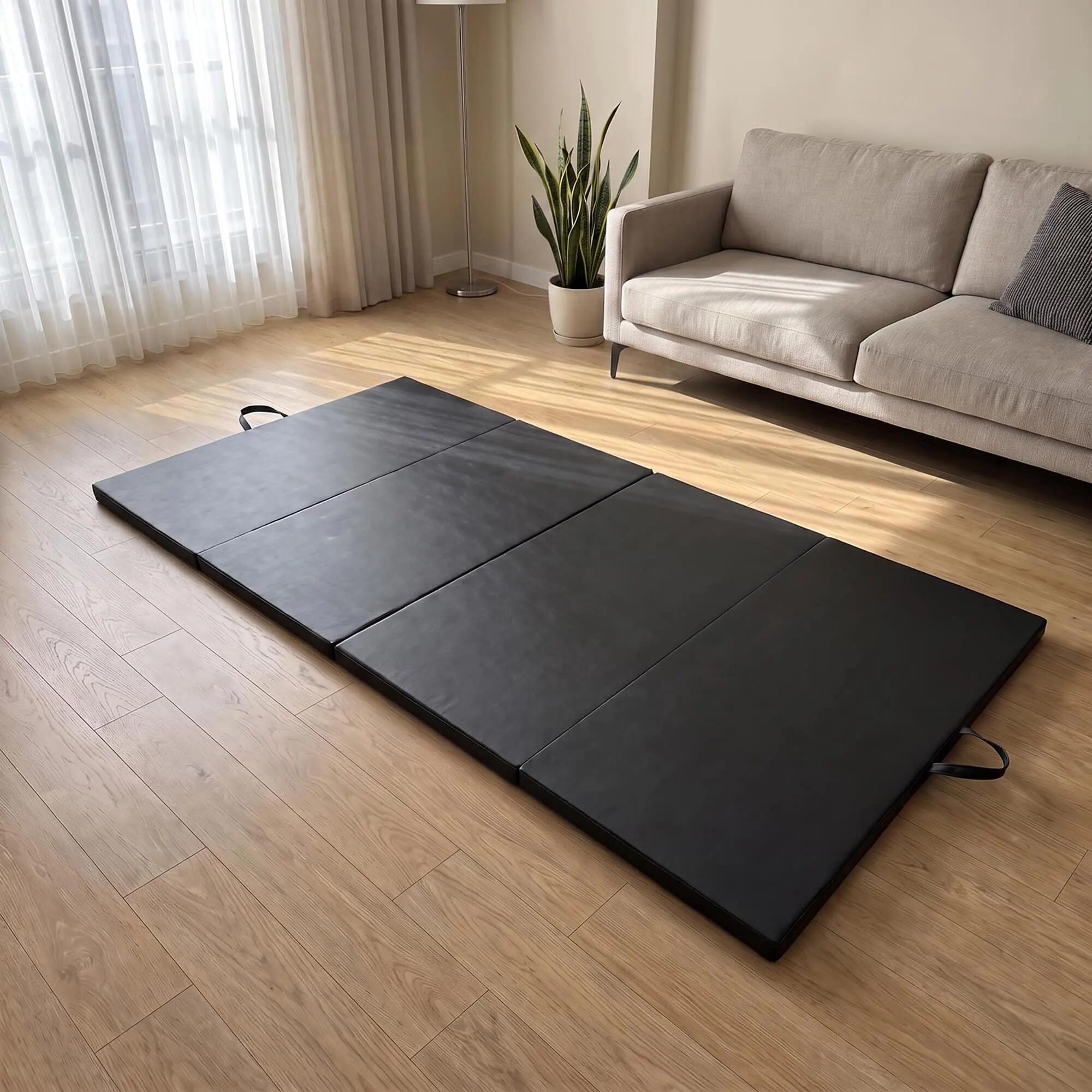 Materac Gimnastyczny Składany Satelitte 240×120×5 Cm - Czarny 6/7