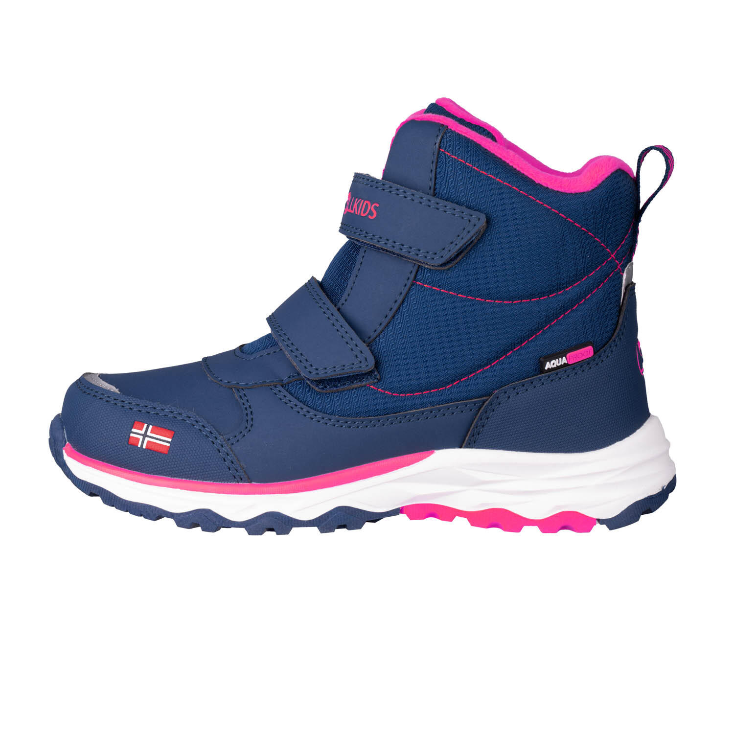 Stivali invernali per bambini Hafjell blu navy / rosa caldo