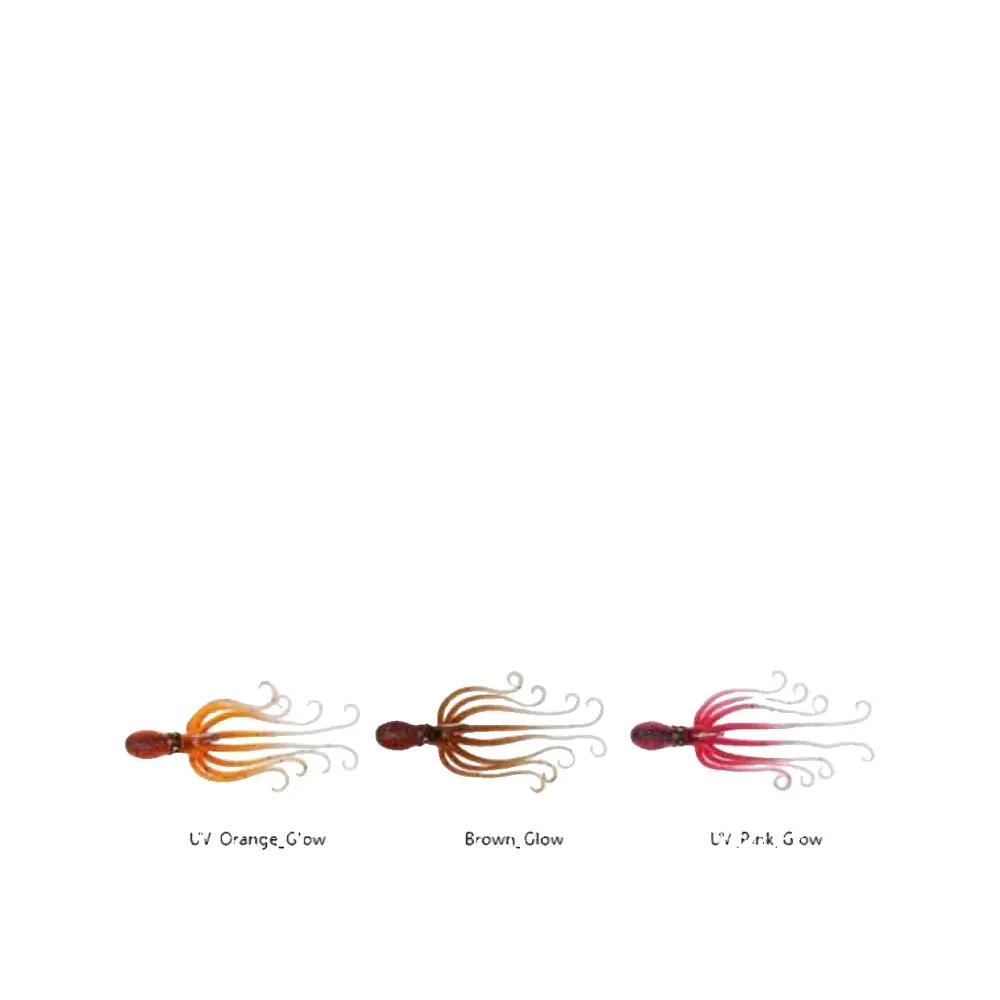 Softbait Savage Gear 3D Octopus Orange UV 2/10