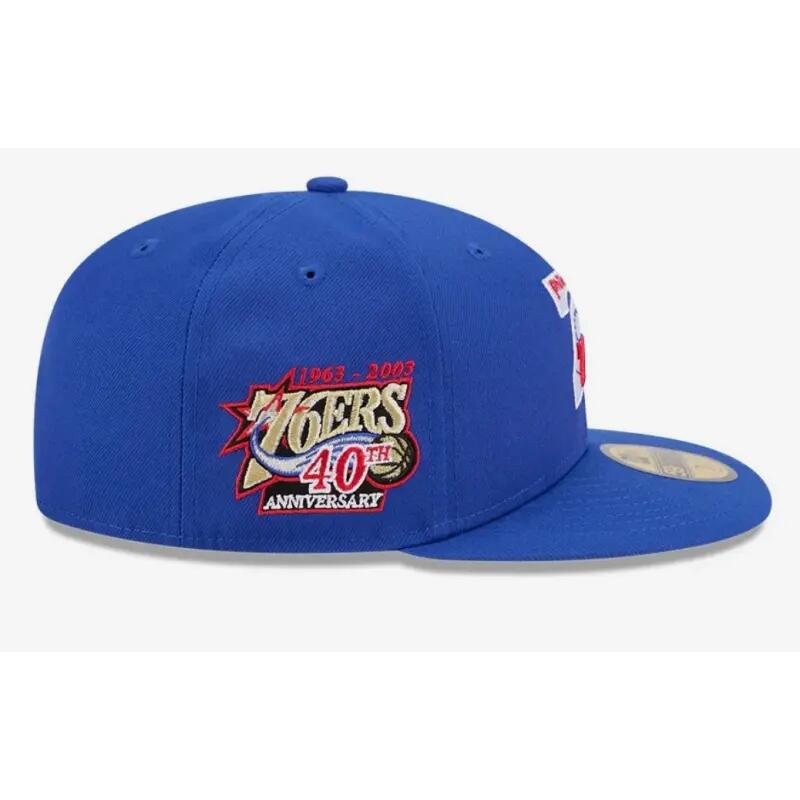 Casquette NBA Philadelphia 76ers New Era Hardwood Classic 59FIFTY Bleu 3/5