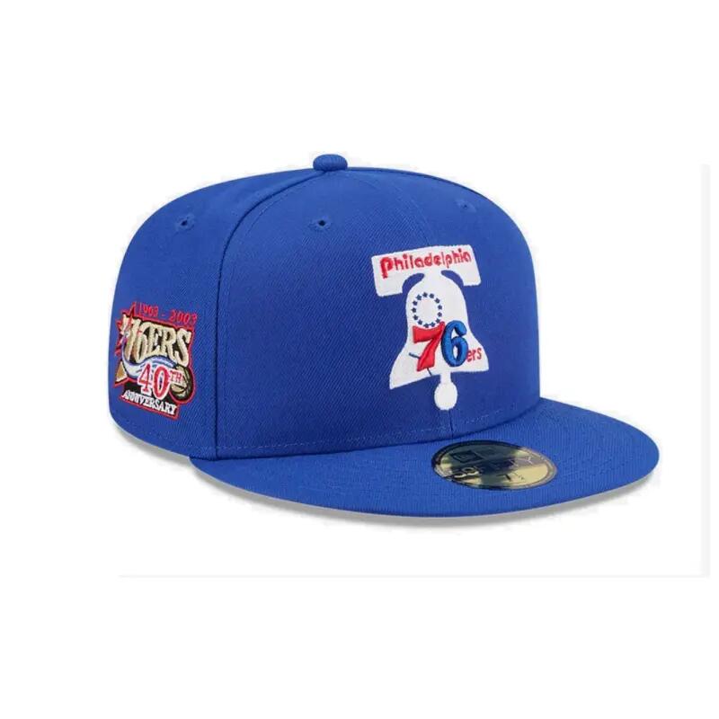 Casquette NBA Philadelphia 76ers New Era Hardwood Classic 59FIFTY Bleu 2/5