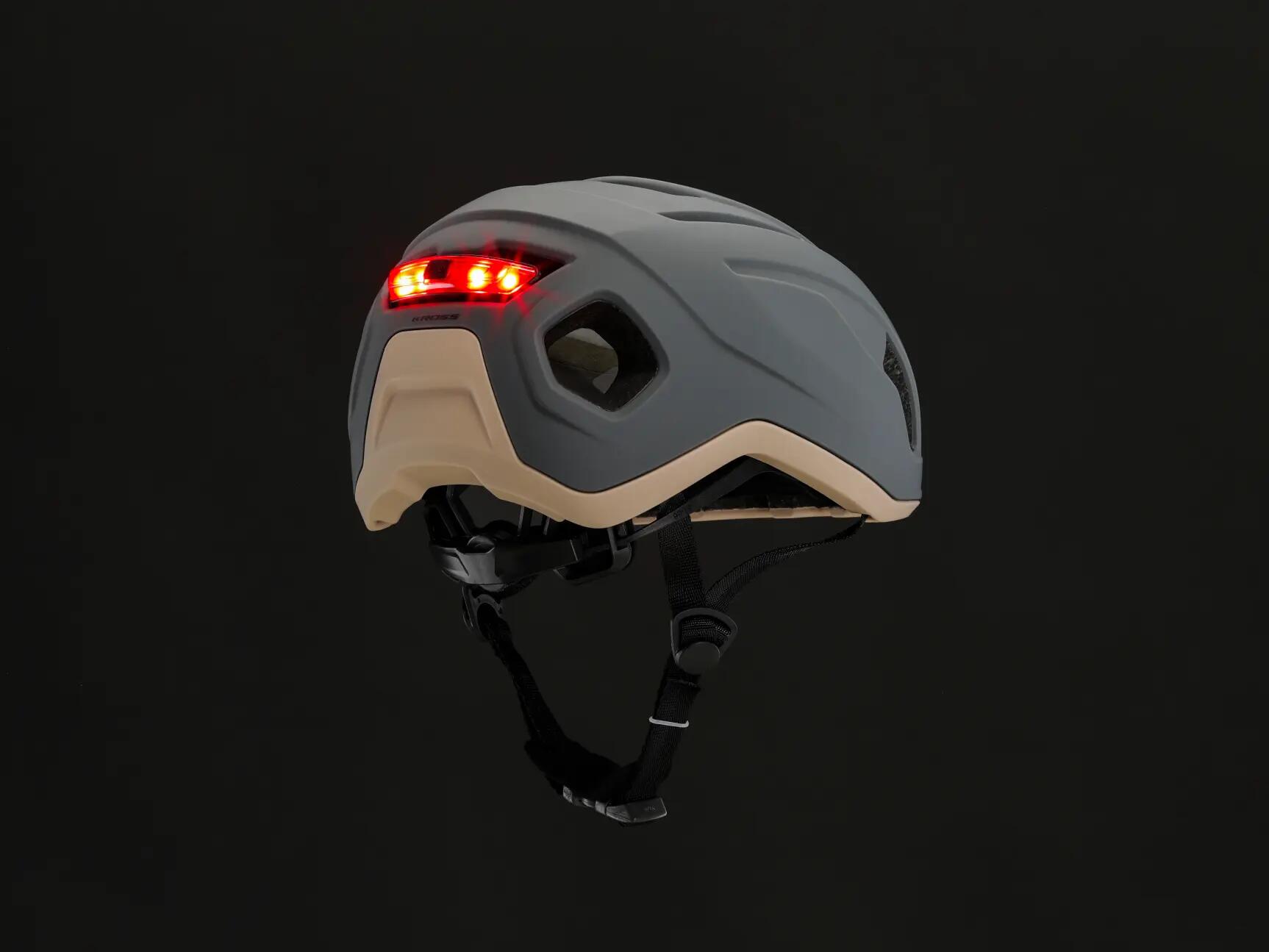 Grafitowy kask rowerowy gravelowy KROSS RUSH 7/7