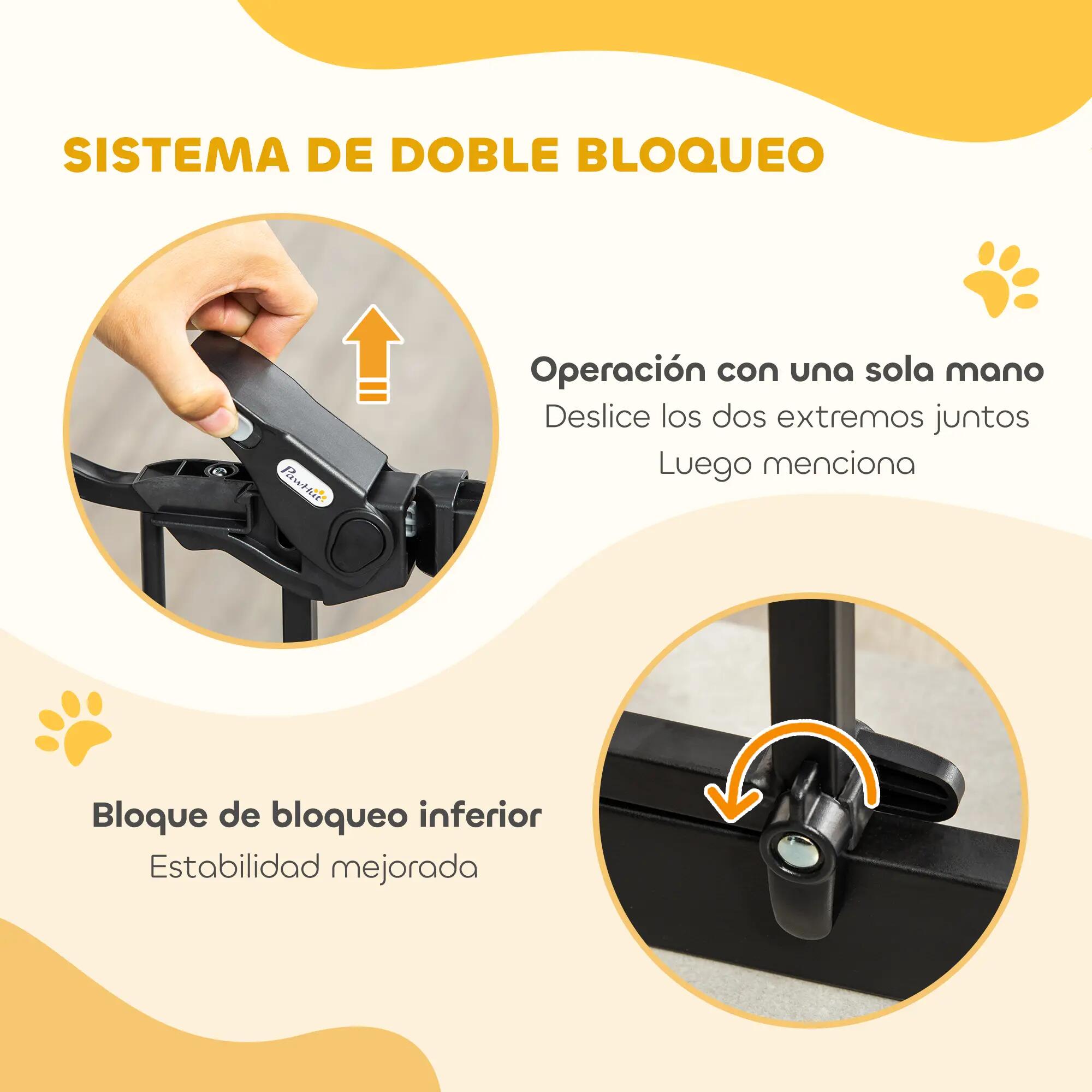 Barreira de segurança 80x3.5x104.1 cm preto PawHut 5/8
