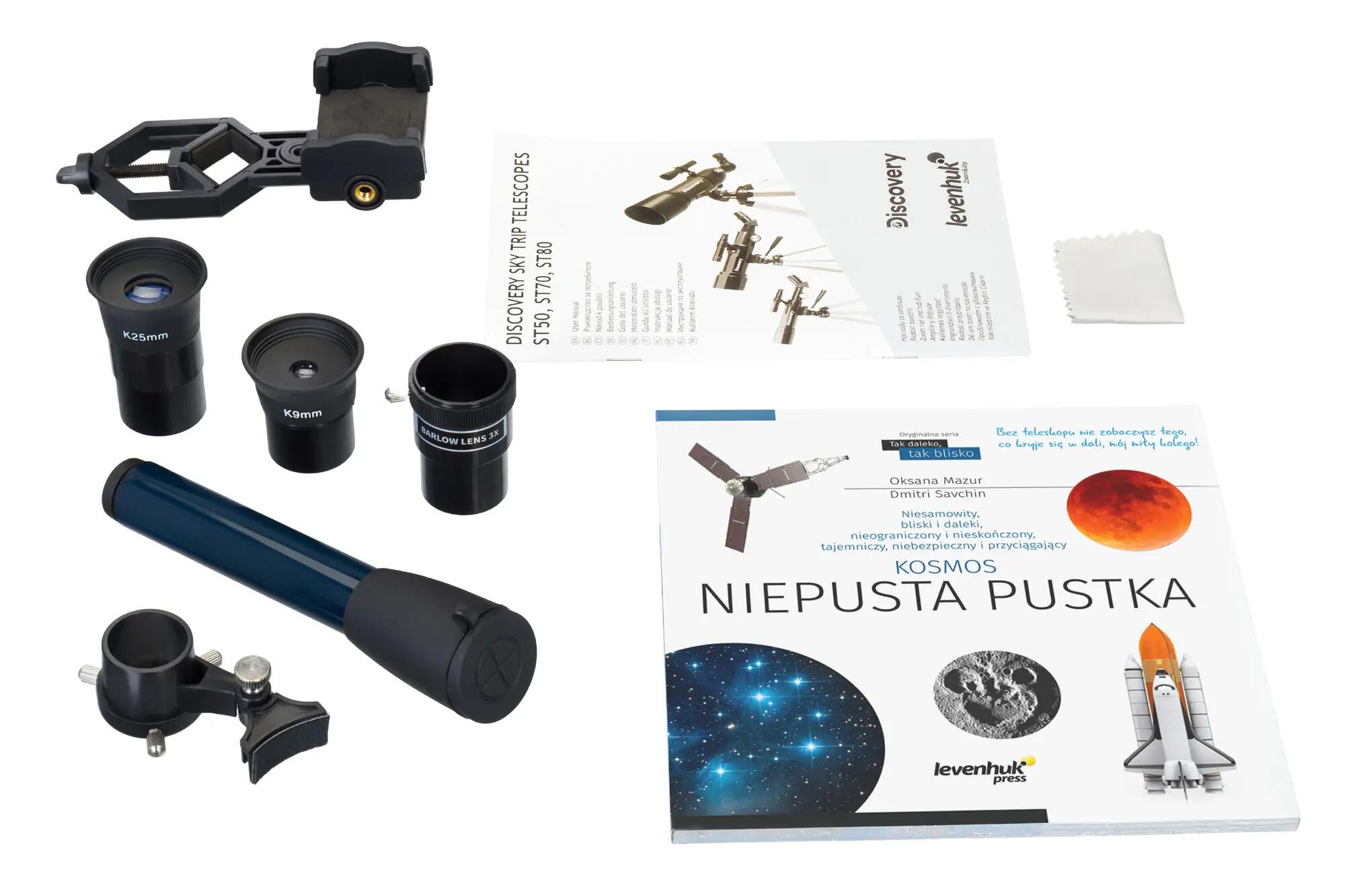 Teleskop Levenhuk Discovery Sky Trip ST80 z książką w języku polskim 5/15