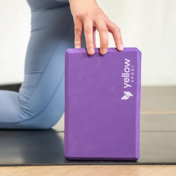 Kostka do jogi z naturalnego korka yellowSPORT yellowBLOCK Yoga Cork 3/4