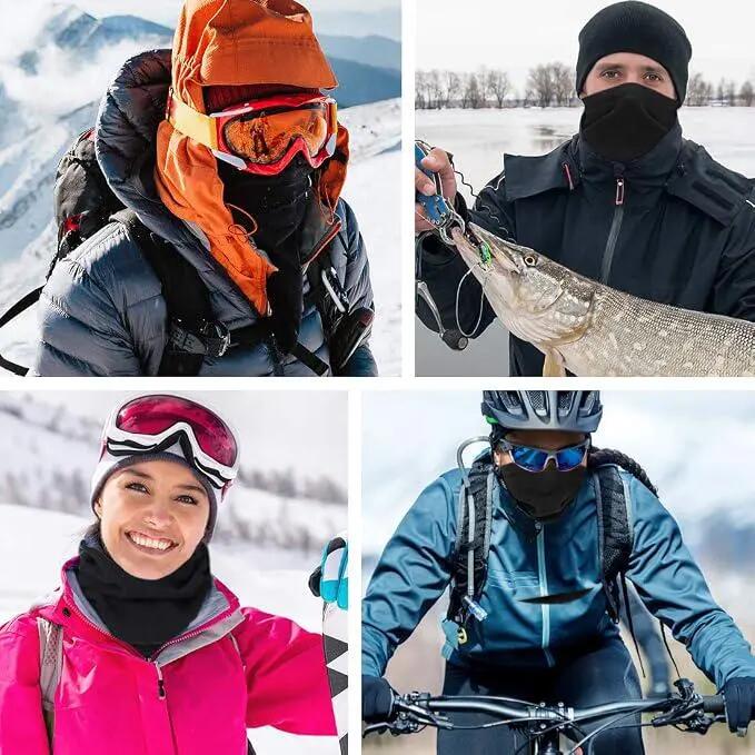Tour de cou - Masque isolant - Tour de cou d'hiver - Écharpe - Protection du cou 5/6