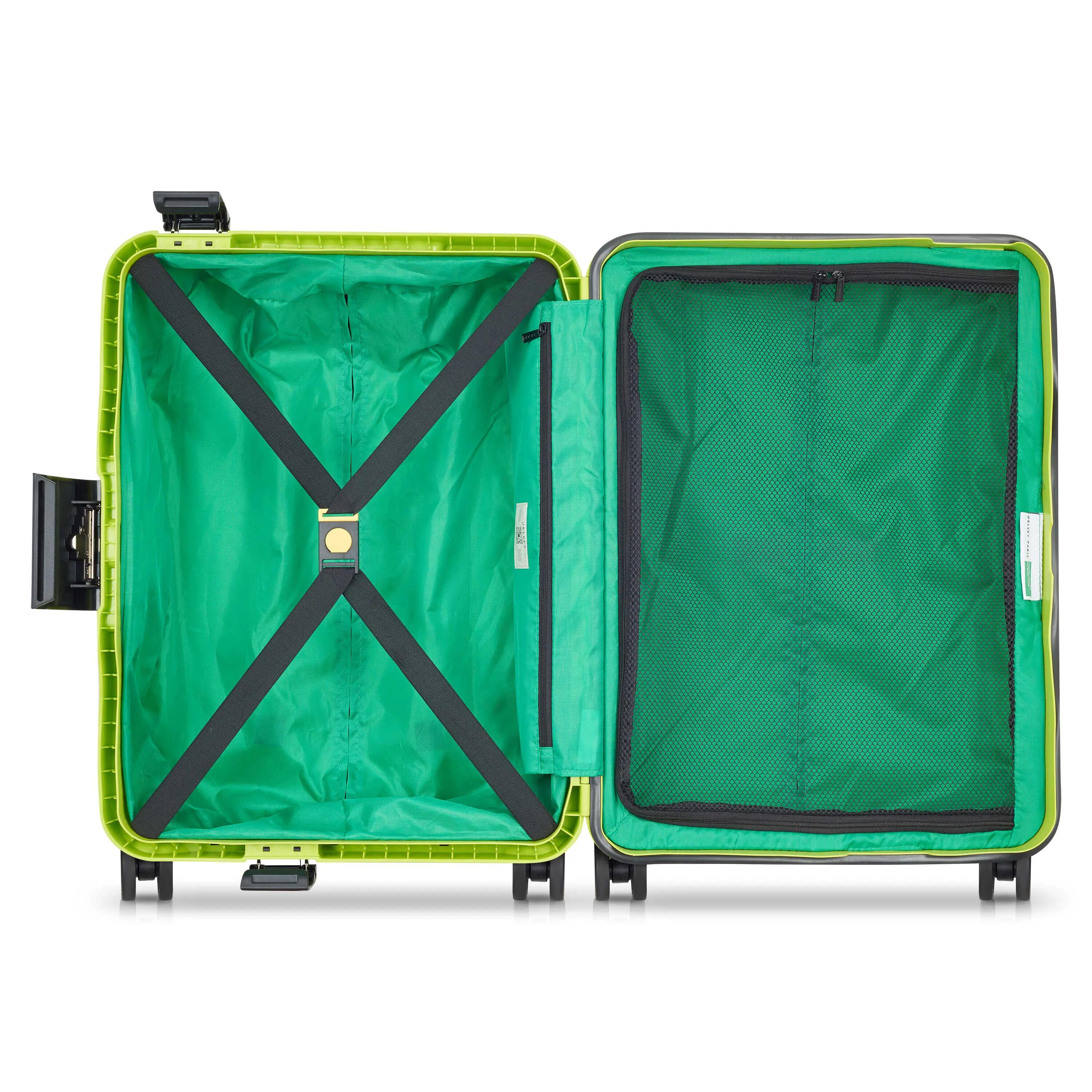 Delsey Benetton Color Block Mała limonkowa walizka kabinowa 55 cm 7/8