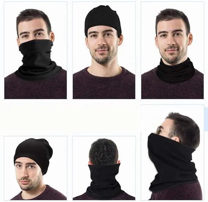 Tour de cou - Masque isolant - Tour de cou d'hiver - Écharpe - Protection du cou 4/6