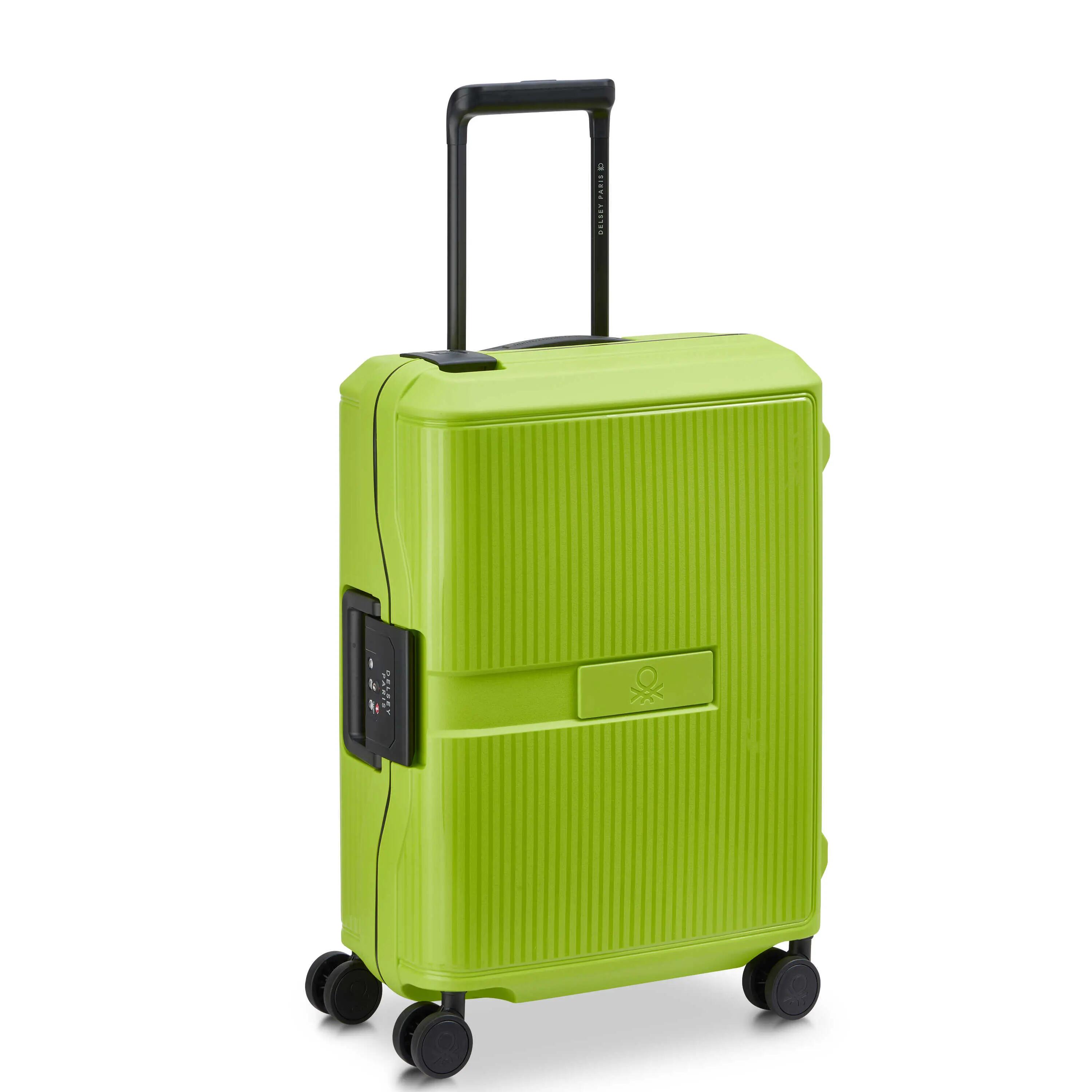 Delsey Benetton Color Block Mała limonkowa walizka kabinowa 55 cm 3/8