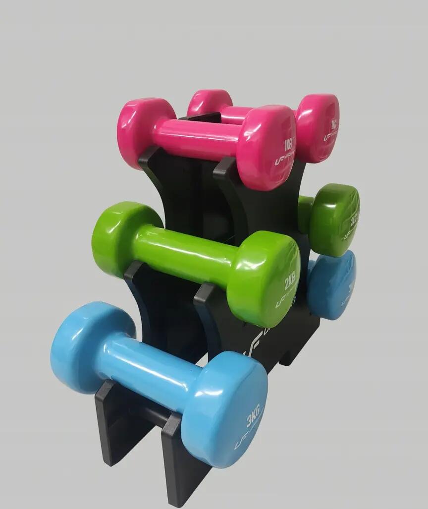 3-poziomowy stojak na hantle fitness - UpForm 3/4