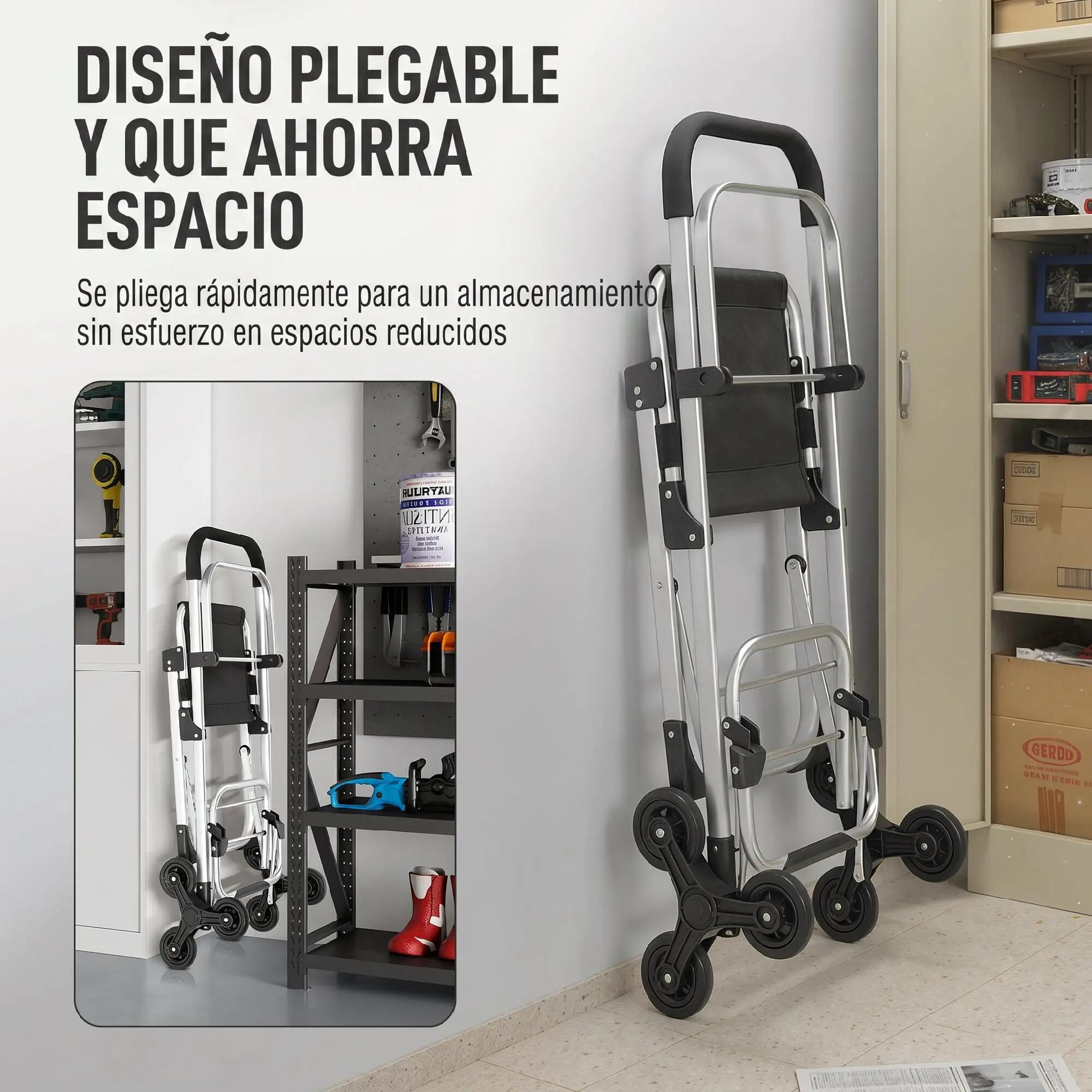 Carrinho de compras 46x59.5x97 cm preto HOMCOM 6/9
