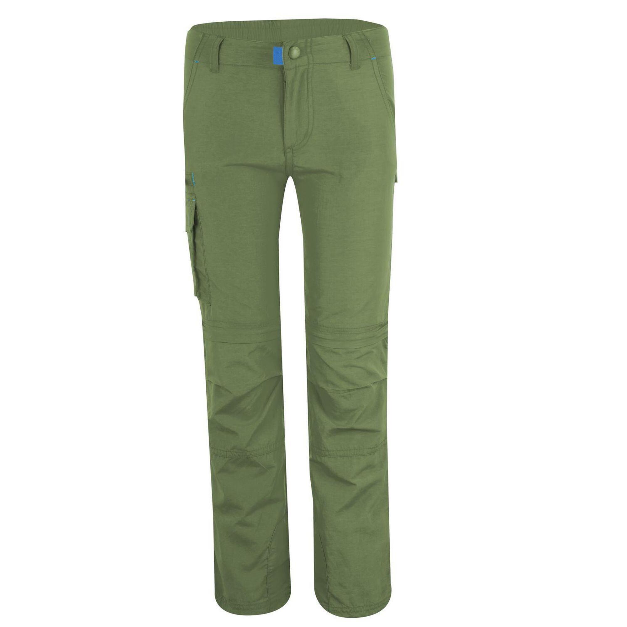 Pantaloni slim fit Oppland per bambini verde oliva/grigio