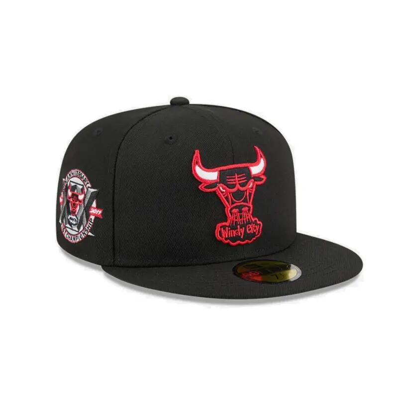 Casquette NBA Chicago Bulls New Era Hardwood Classic 59FIFTY Noir 2/4